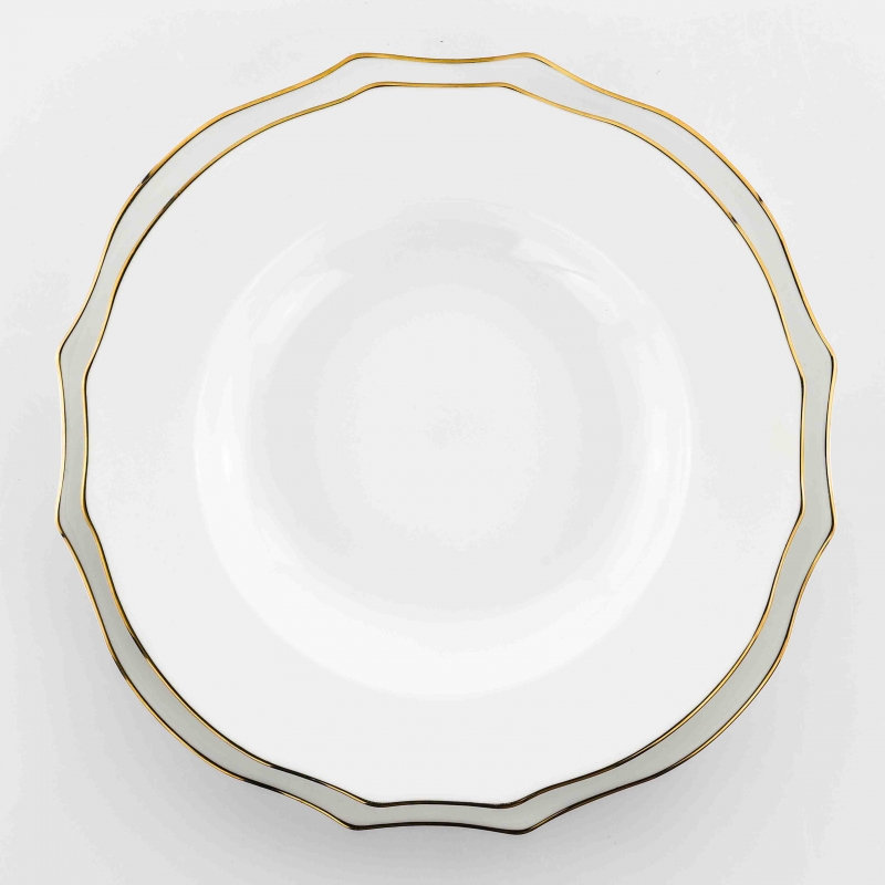 Servizio piatti con filo oro platino elga Servizio piatti con filo oro platino elga
